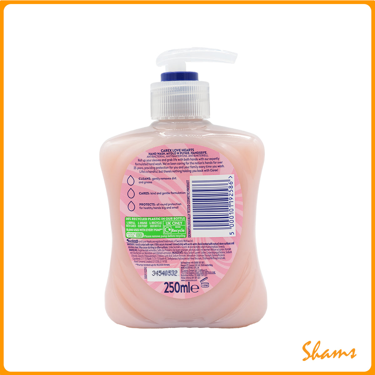 Carex Love Hearts Hand Wash 250ml