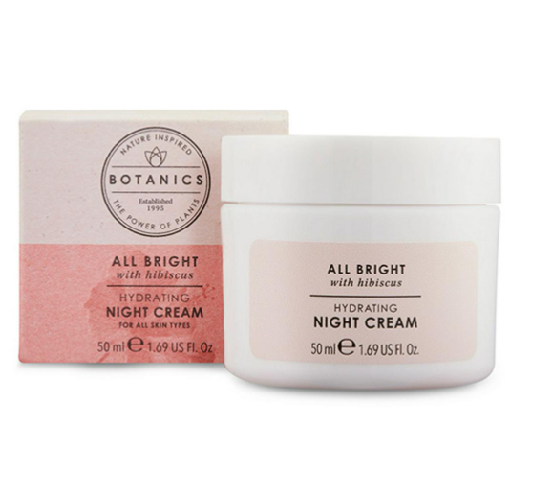 Botanics All Bright Hydrating Night Cream With Hisbiscus 50ml