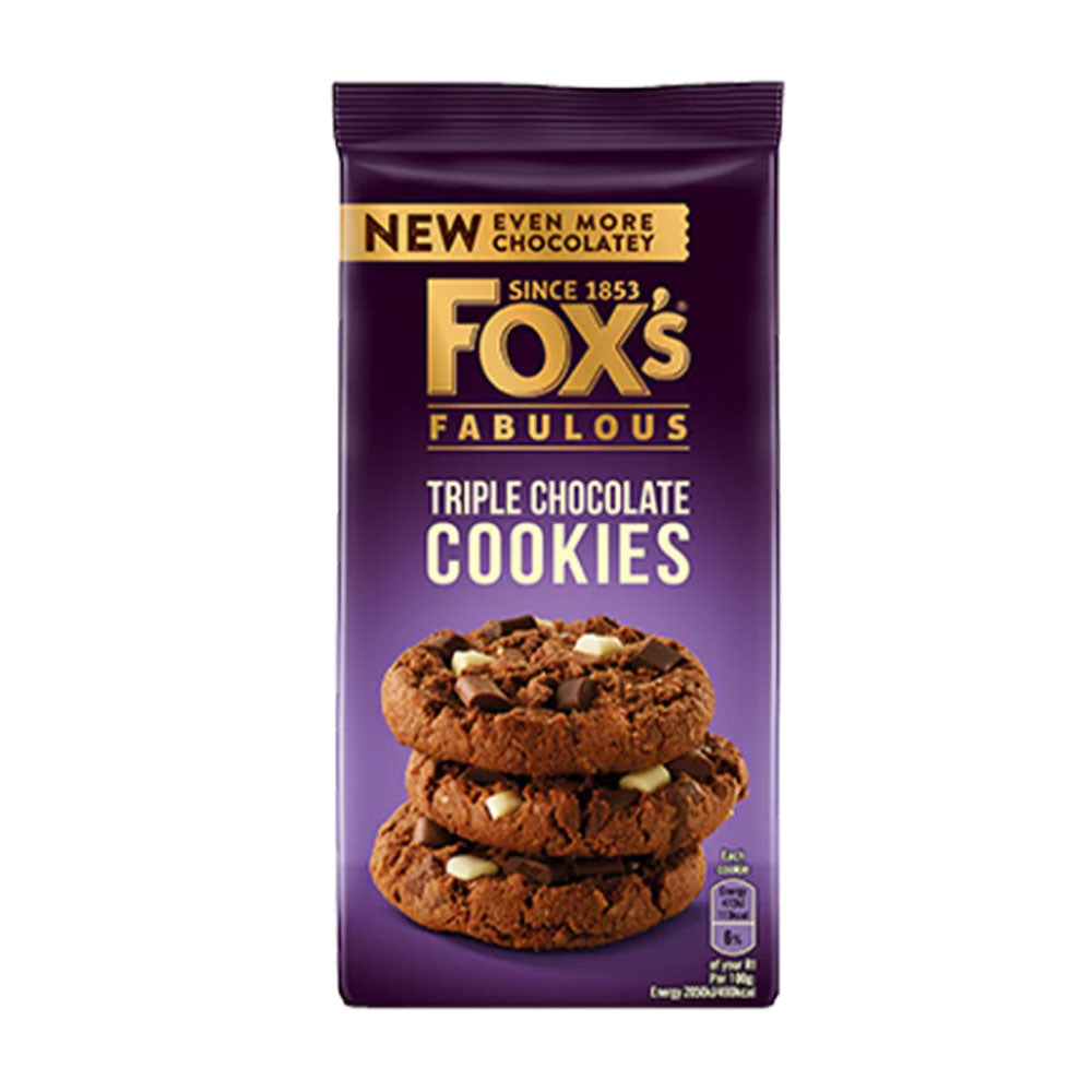 Fox's Faboulous Tripple Chocolate Cookies 180g - Shams Shopping Centre Fox's  