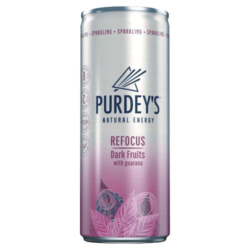 Purdey's Refocus Dark Fruits With Guarana Can 250ml - Shams Shopping Centre Purdey's  
