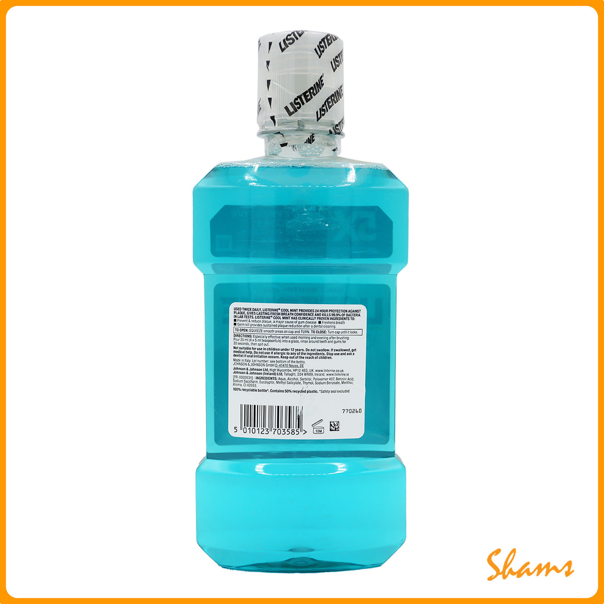 Listerine Cool Mint Mouthwash 500ml