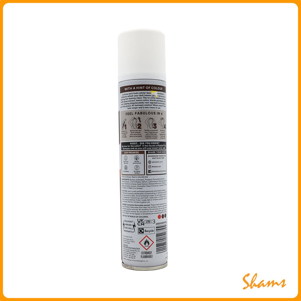 Batiste Dark Hair Dry Shampoo 200ml