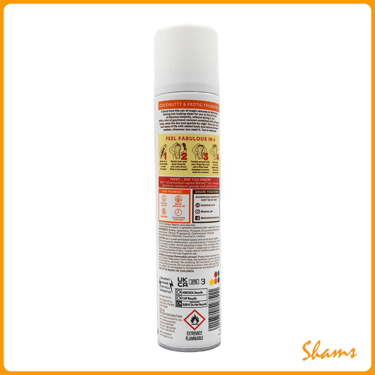 Batiste Tropical Dry Shampoo 200ml