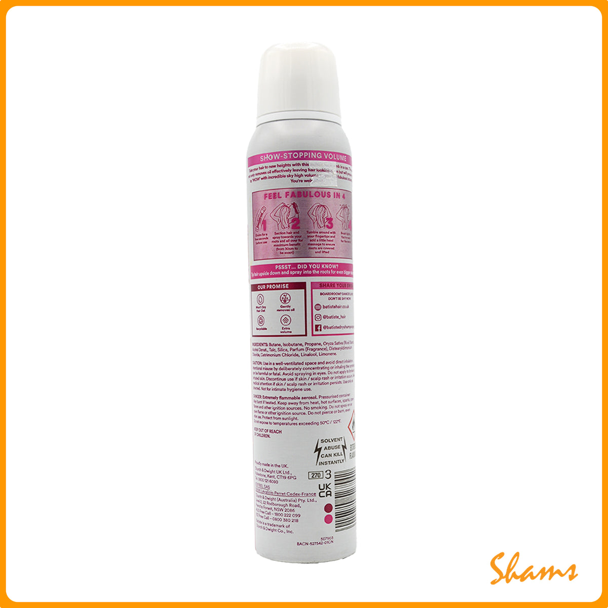 Bastiste Stylist Volume XXL Dry Shampoo 200ml