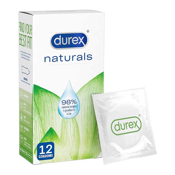 Durex Naturals Thin Condoms With Lube 12pcs - Shams Shopping Centre Durex  