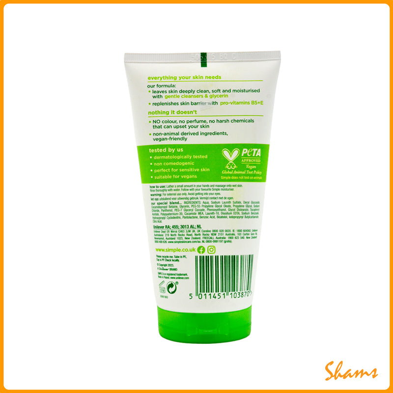 Simple Foaming Moisturising Facial Wash 150ml