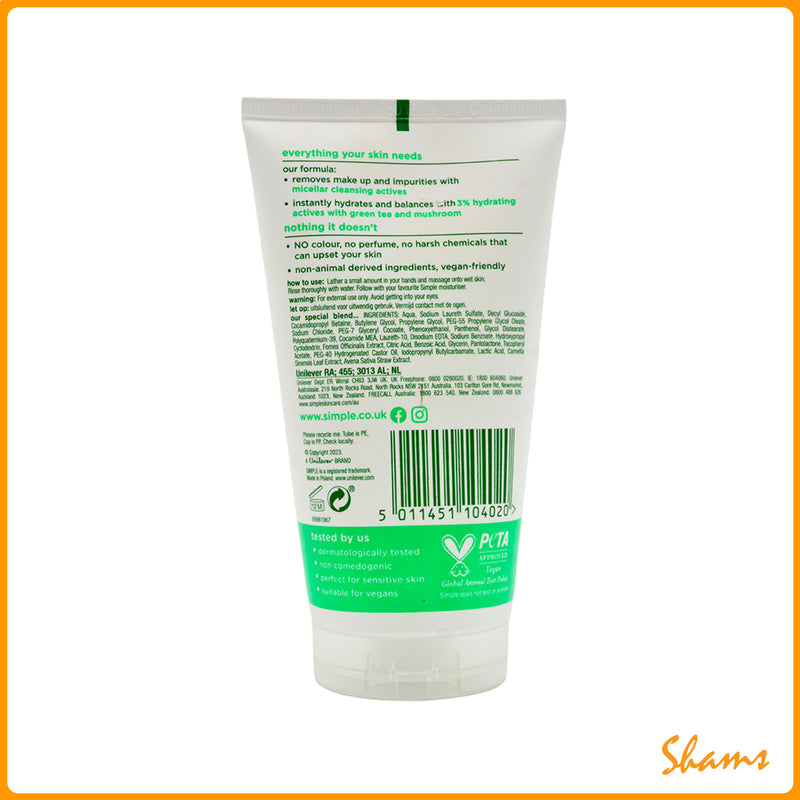 Simple Regeneration Age Resisting Facial Wash 150ml