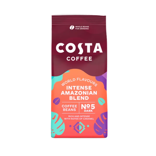 Costa Coffee Intense Amazonian Blend Coffee Beans 200g