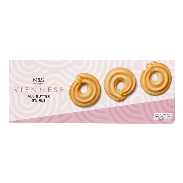 M&S All Butter Viennese Swirls Biscuits 130g - Shams Shopping Centre Marks & Spencer  