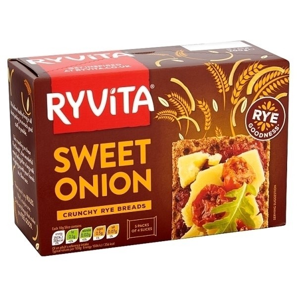 Ryvita Sweet Onion Crunchy Rye Breads 200g