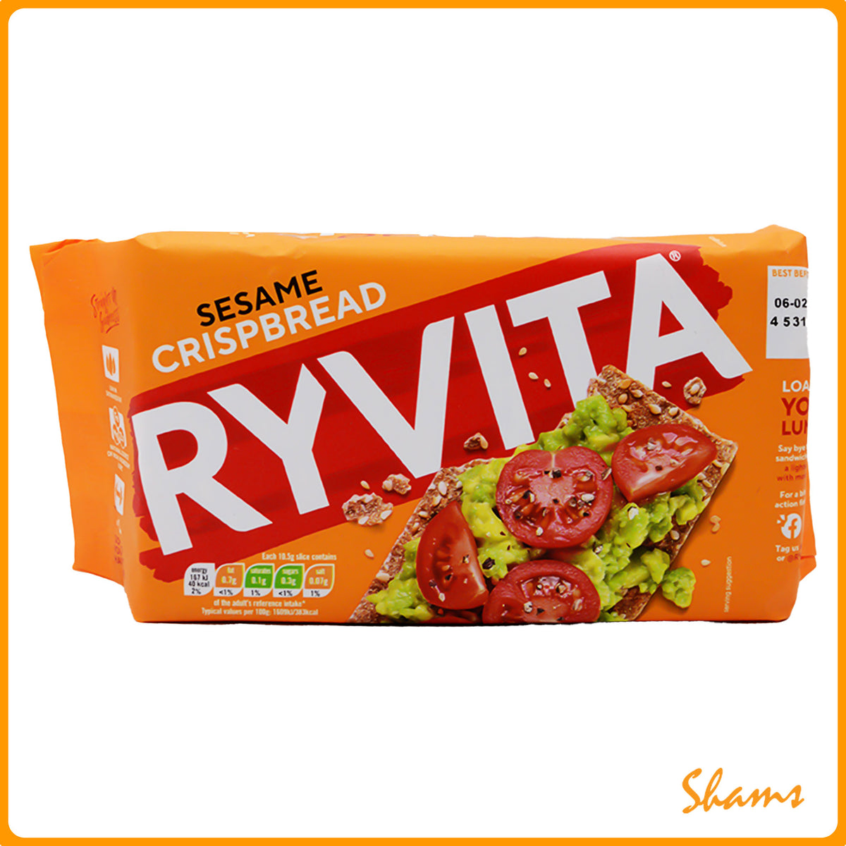 Ryvita Simply Sesame Crunchy Rye Breads 250g