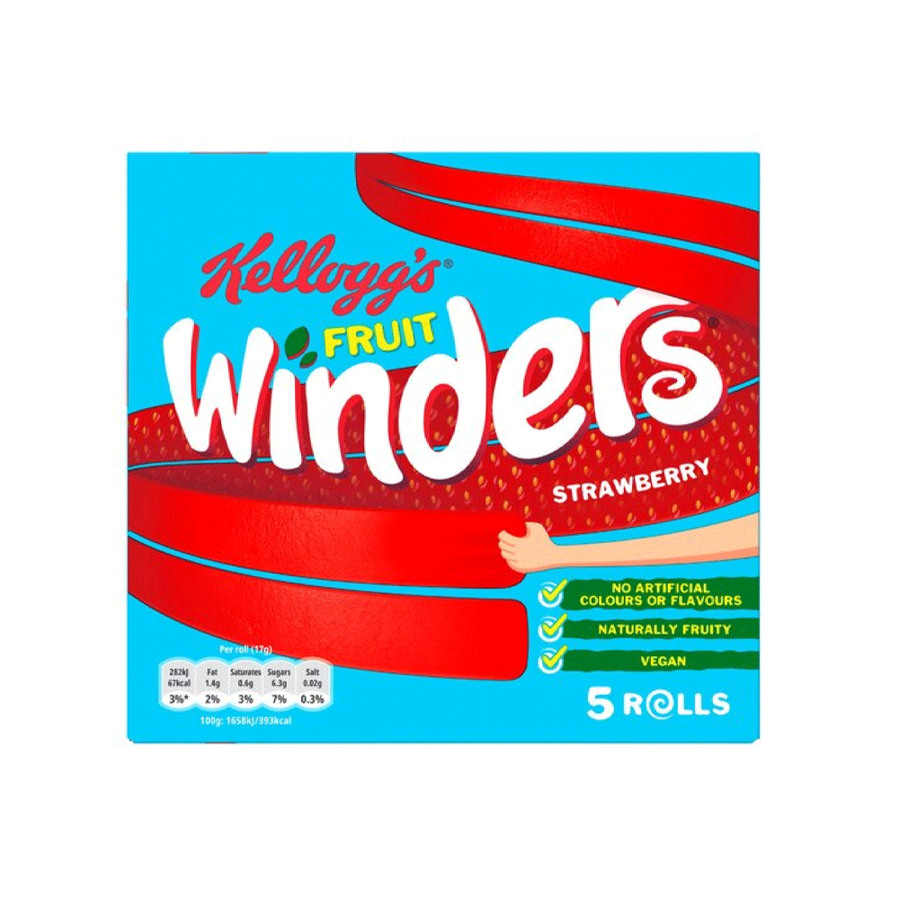 Kellogg's Fruit Winders Strawberry Flavour 5x17g