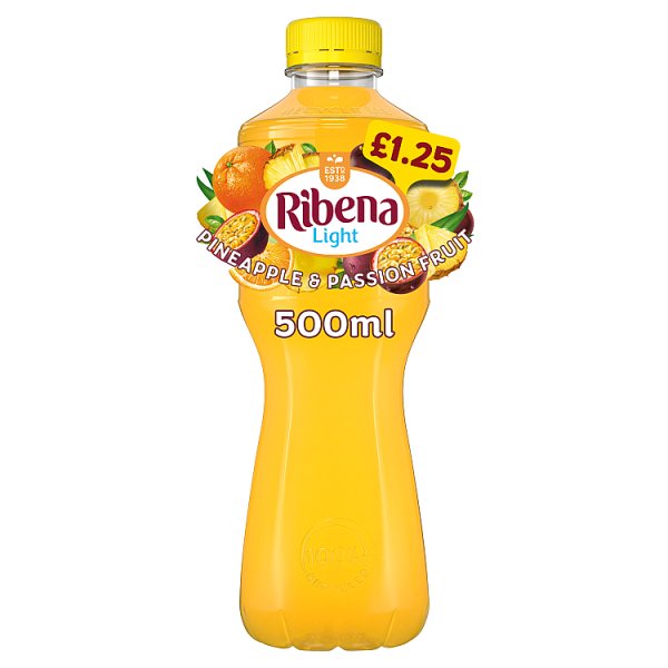 Ribena Light Pineapple & Passiob Fruit Bottle 500ml