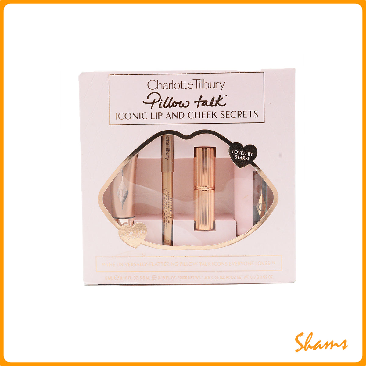 Charlotte Tilbury Pillow Talk Iconic Lip & Cheek Secrets Set 4'S