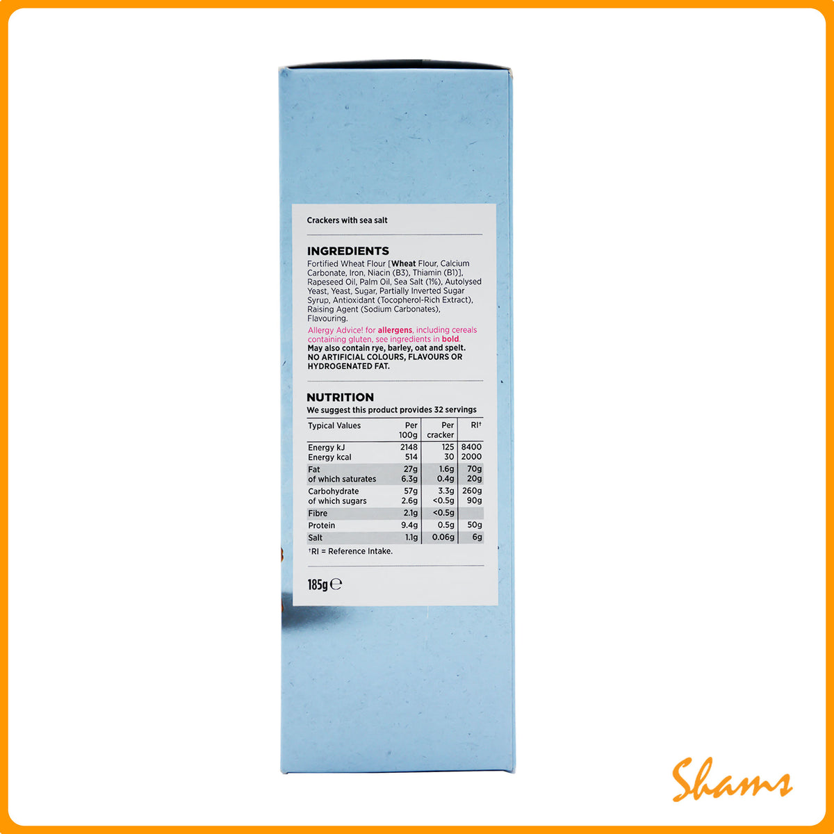 Asda Sea Salt Crackers 185g