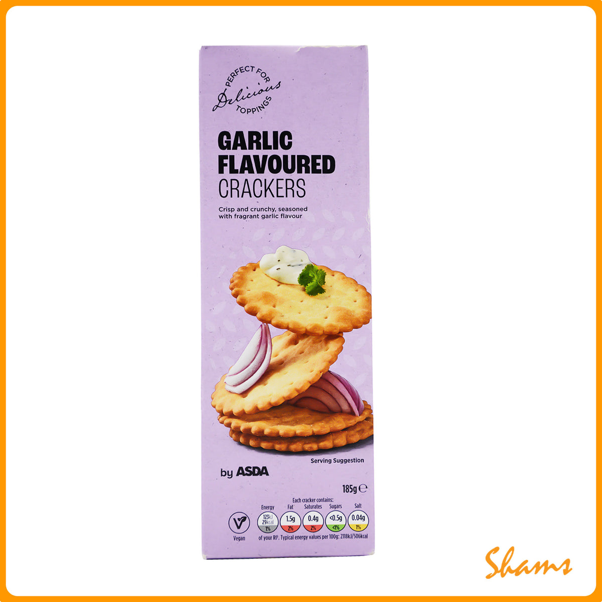 Asda Garlic Flavoured Crackers 185g