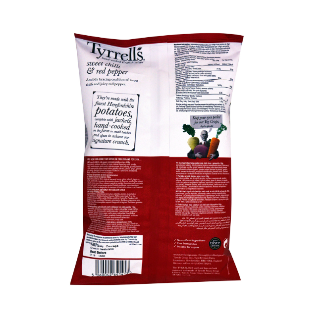 Tyrrells Sweet Chilli & Red Pepper Chips 150g