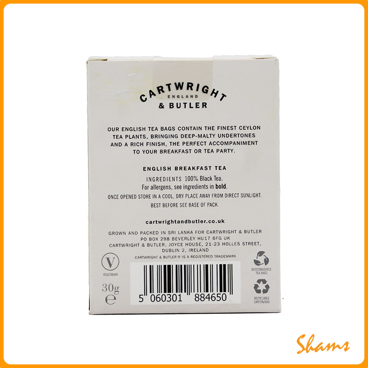 Cartwright & Butler English Breakfast 30g