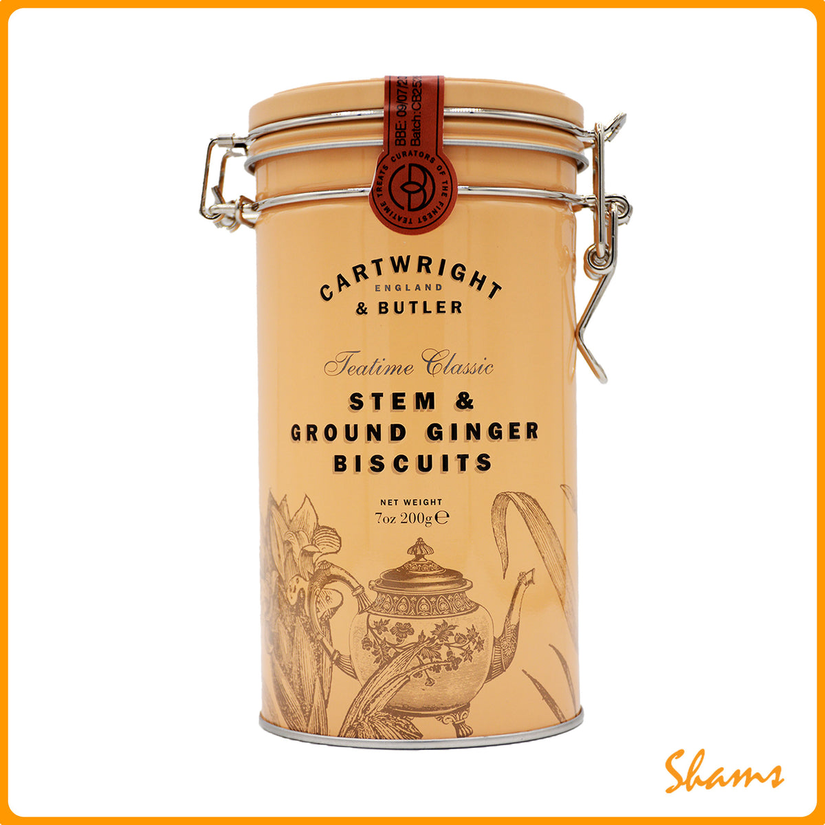 Cartwright & Butler Stem Ginger Biscuits in Tin 200g
