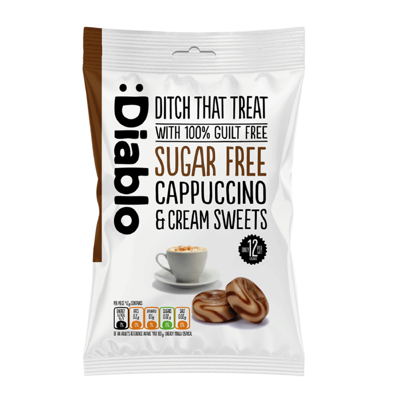 Diablo Suger Free Cappuccino & Cream Sweets 75g