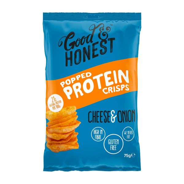 Good & Honest Chesse & Onion Popped Crisps 75g