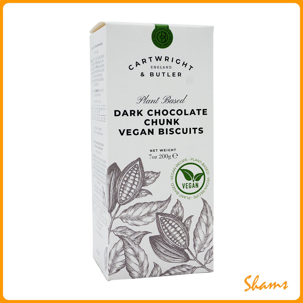 Cartwright & Butler Vegan Dark Chocolate Chunks Biscuits 200g