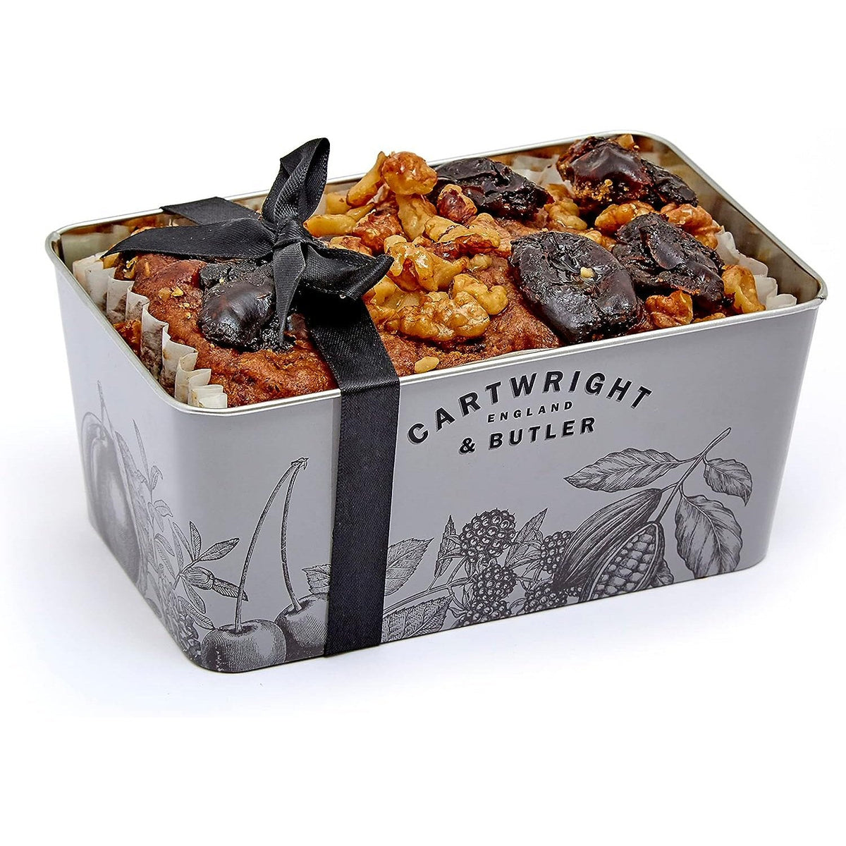 Cartwright & Butler Date & Walnut Loaf Cake In Tin 500g - Shams Shopping Centre Cartwright & Butler  