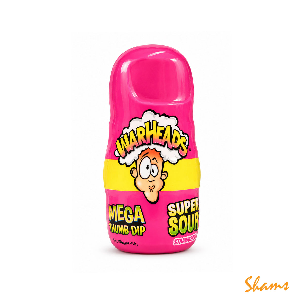 Warheads Super Sour Mega Thumb Dip Strawberry 40g