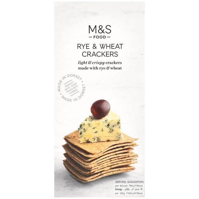 M&S Rye & Wheat Crackers 150g - Shams Shopping Centre Marks & Spencer  