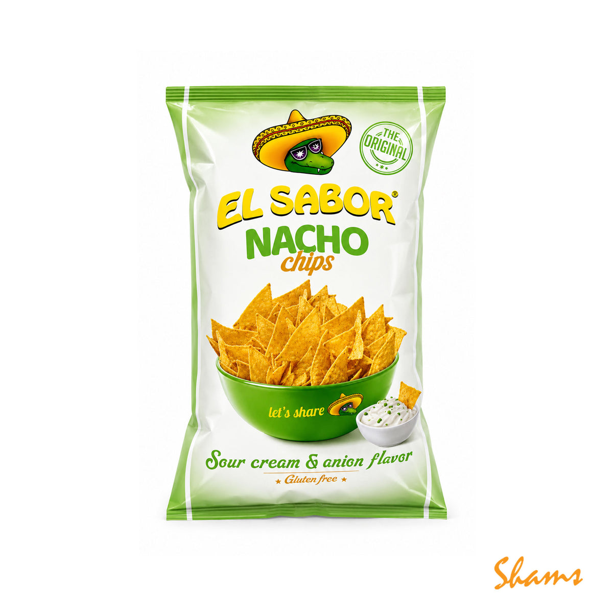 EL Saboor Nacho Sour Cream & Onion Flavor Chips 100g