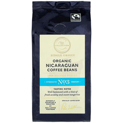 M&S Organic Nicaraguan No3 Coffee Beans 227g - Shams Shopping Centre Marks & Spencer  