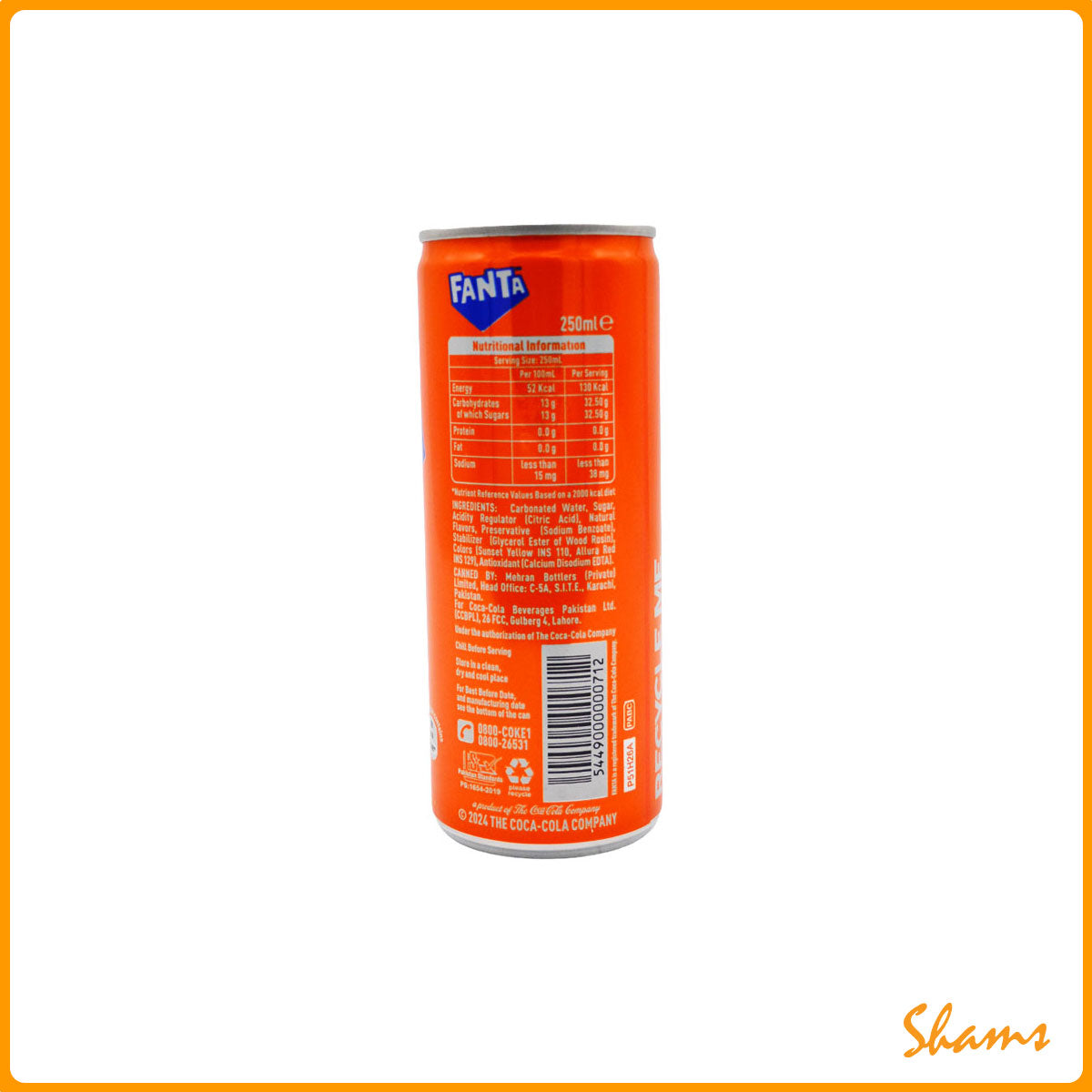 Fanta Orange Can 250ml