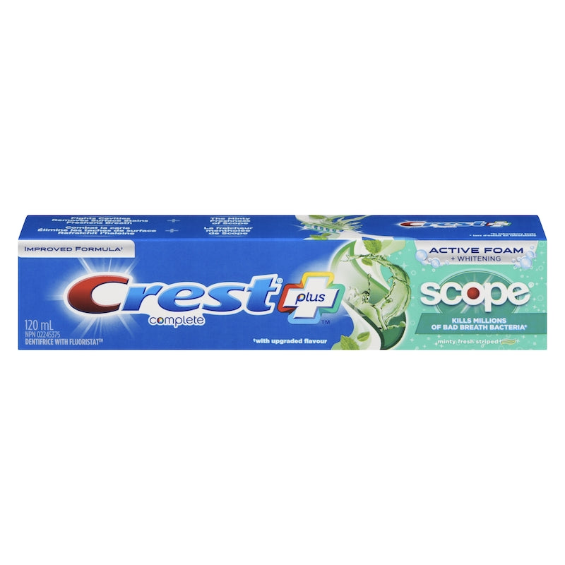 Crest Plus Complete Scope Minty Fresh Striped Toothpaste 120ml