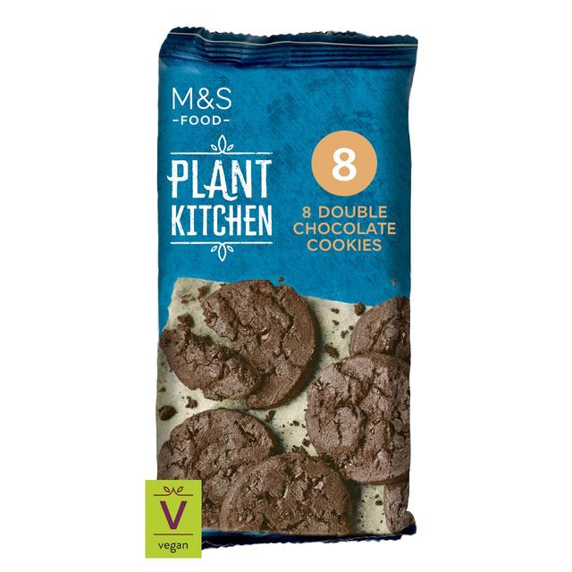M&S Plant Kitchen 8 Double Chocolate Cookies 200g - Shams Shopping Centre Marks & Spencer  