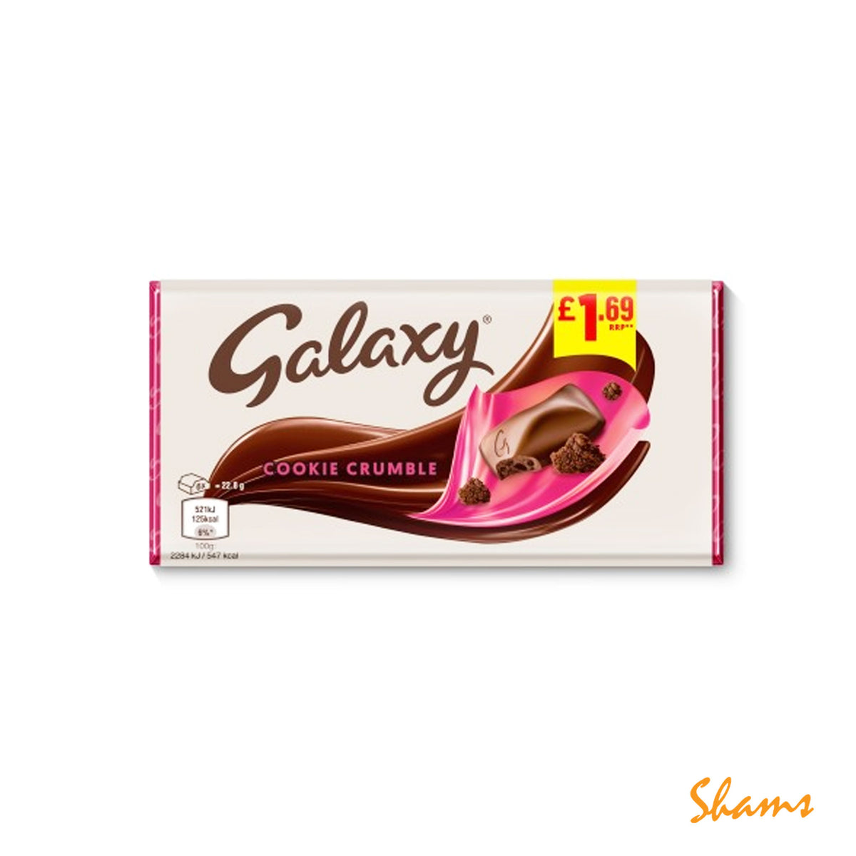 Galaxy Cookie Crumble Chocolate Bar 114g