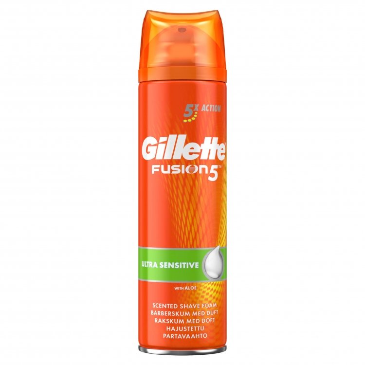 Gillette Fusion 5 Ultra Sensitive Shaving Foam 250ml