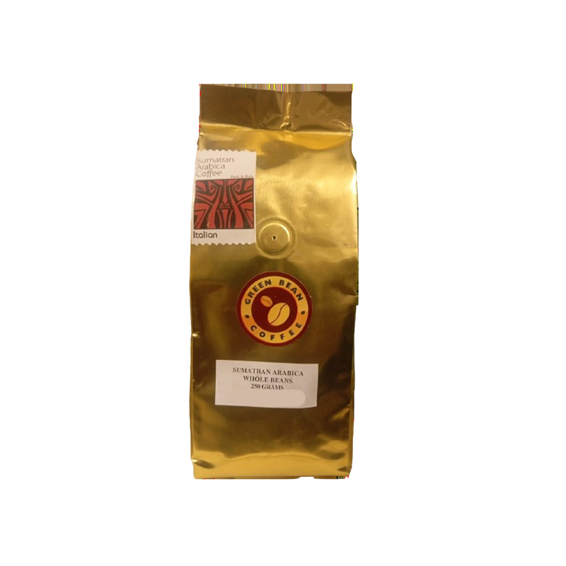 Green Bean Sumatran Arabica Italian Whole Bean 250g