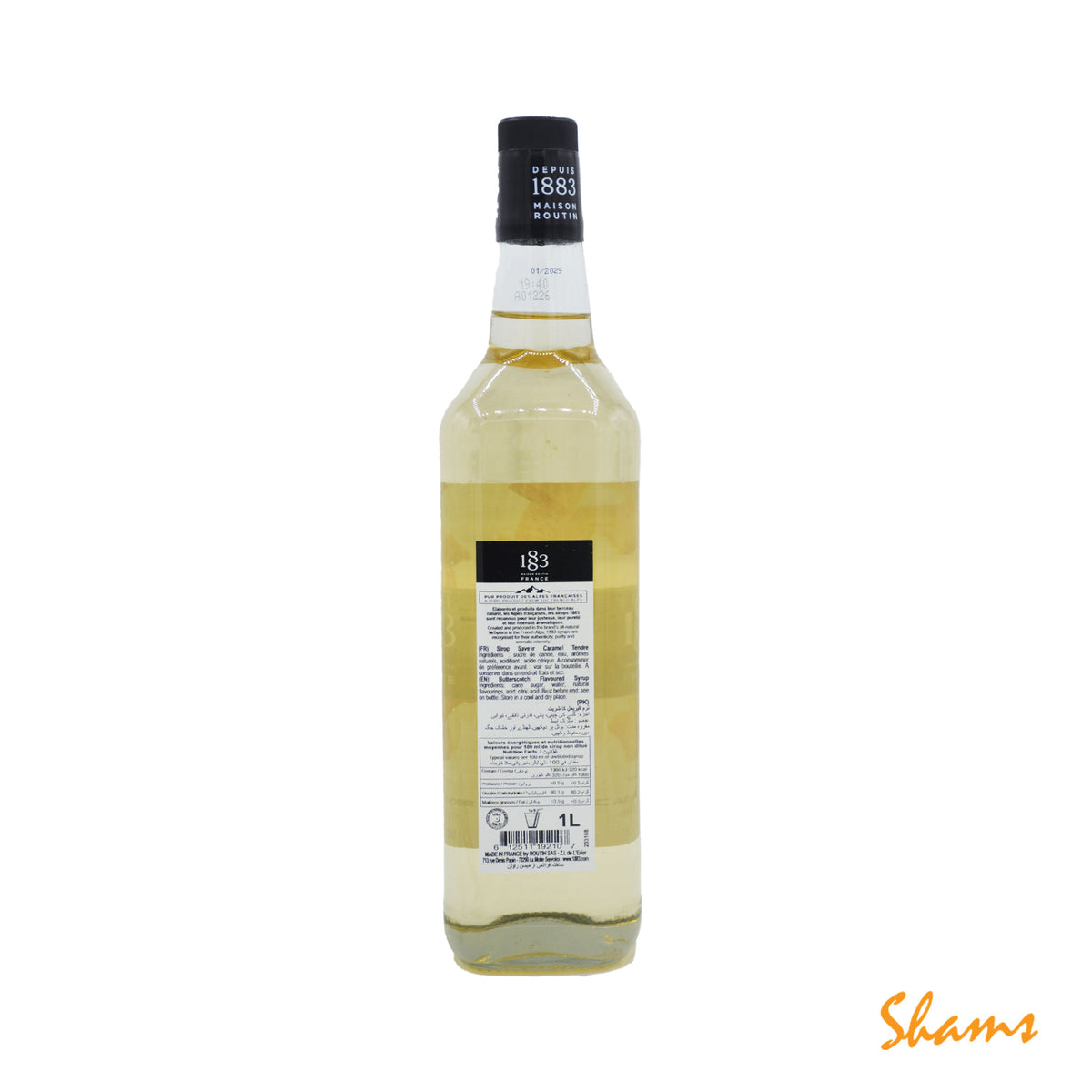 1883 Maison Routin Premium Butterscotch Syrup 1L