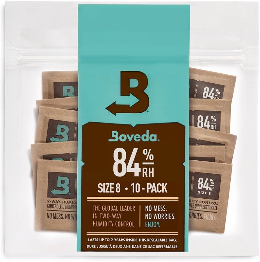 Boveda Wooden Music Instruments - 84% RH 2-Way Humidity Control-10 Count
