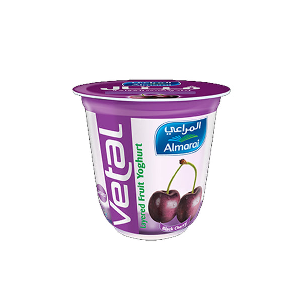 Almarai Vetal Black Cherry Layered Yoghurt 140g