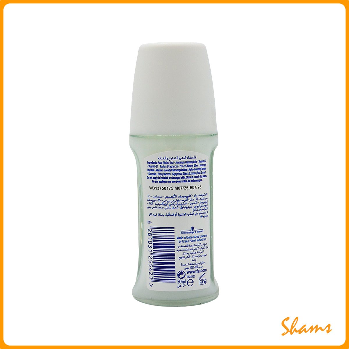 Fa Whitening & Care Roll On 50ml