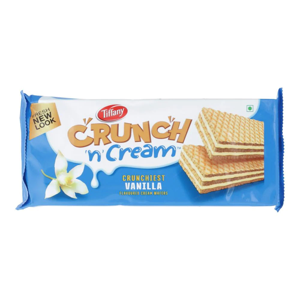 Tiffany Crunch & Cream Vanilla Waffers 150g - Shams Shopping Centre Tiffany  