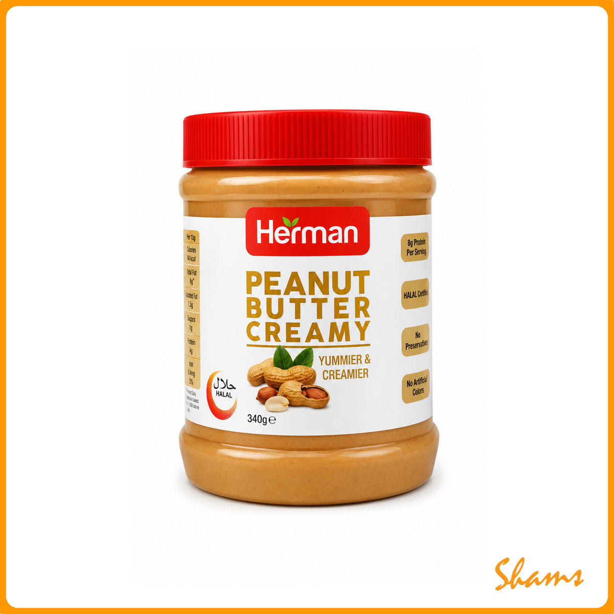 Herman Peanut Butter Creamy 340 grams