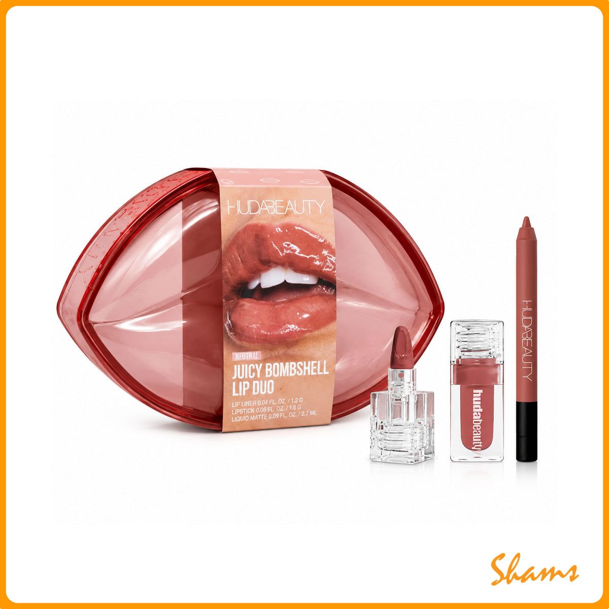 Huda Beauty Juicy Bombshell Lip Duo Lip Pink Kit