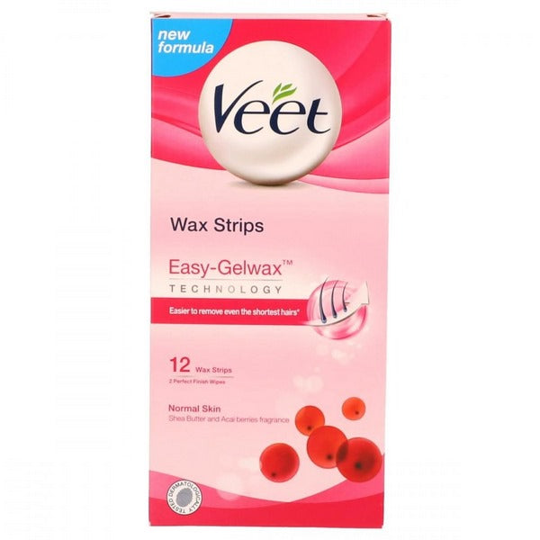Veet Wax Strips Normal Skin Shea Butter & Berry Pack Of 12