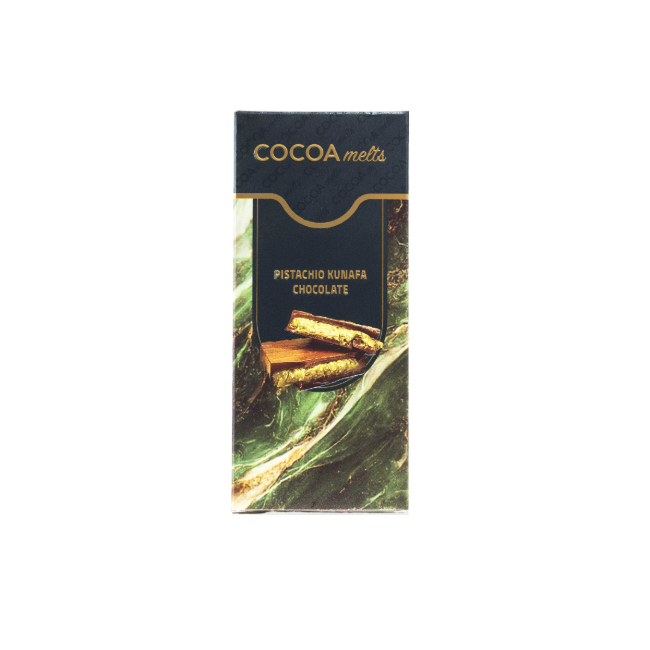 Cocoa Melts Kunafa Pistachio Bar 160g