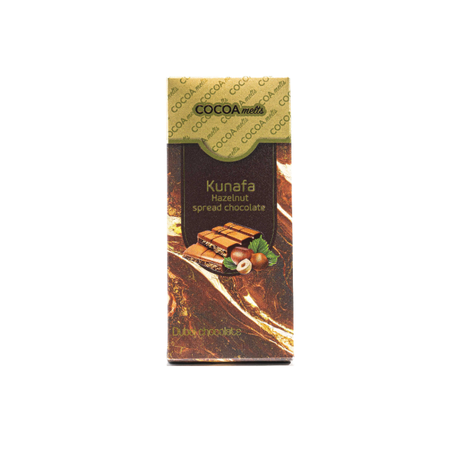 Cocoa Melts Kunafa Hazelnut Bar 160g