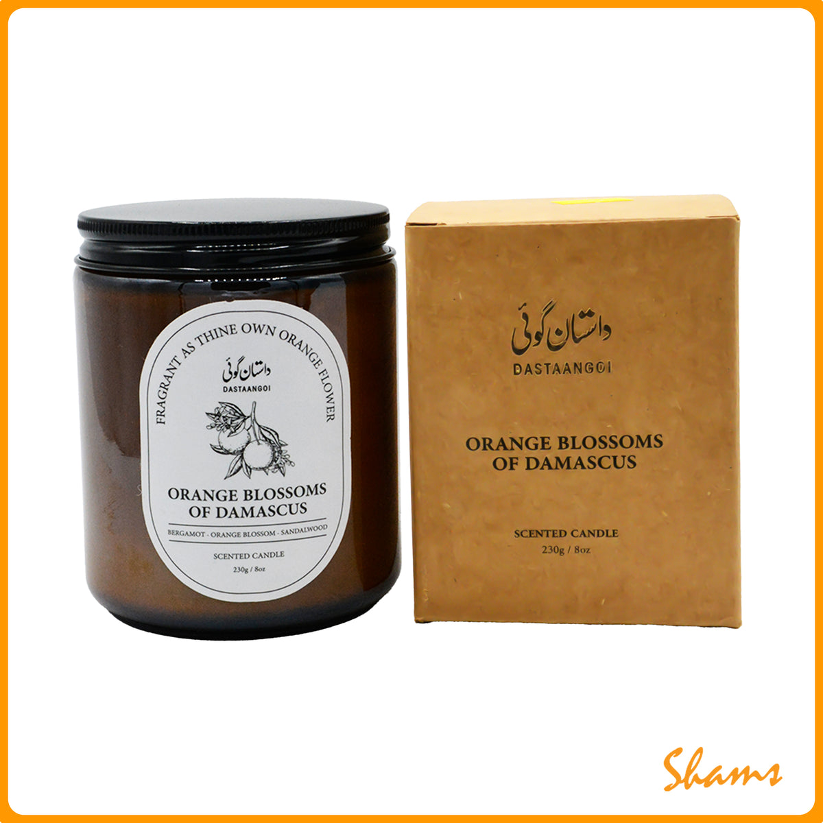 Dastaangoi Orange Blossoms Of Damascus 8 Oz Scented Candle