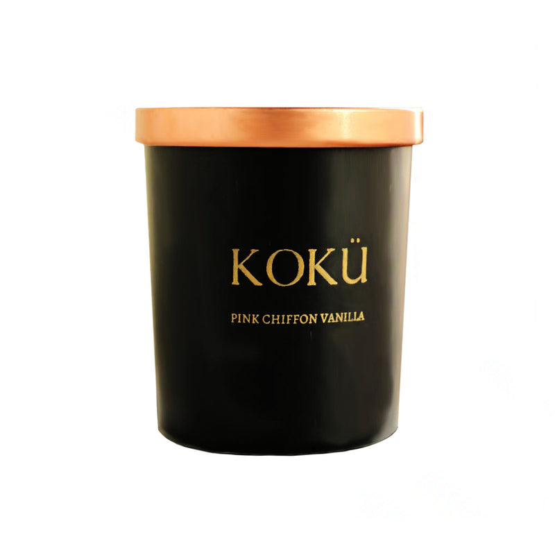 KOKU Soy & Beeswax Pink Chiffon Vanilla Candle 6Oz