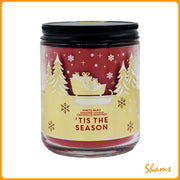 BBW White Barn 1 Wick Tis The Season Scented Candle 198g
